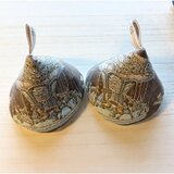 夜空のメリーゴーランド模様ブラウンD大　やや薄