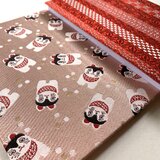 【2冊限定作品】『花狛守』　金襴織物御朱印帳　B6大判サイズ　狛犬　守護　桜色　桃色　吉祥　御朱印帳　御城印帳　桐生織物