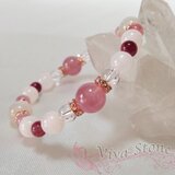 ディープローズクォーツ＊ピーチムーンストーン＊ピンクトルマリン＊