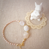 淡水パールと天然石のブレスレット