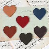 カットレザーパーツ　ハート（6色セット）