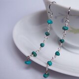 ターコイズのピアス【シルバーカラー】