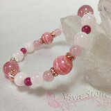 インカローズ＊ディープローズクォーツ＊ピンクトルマリン＊ブレス