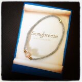 天然石とビーズのブレスレット＊サンストーン＊