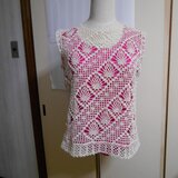 パイナップル編みのベスト