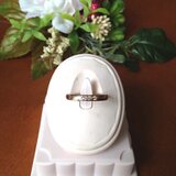 ピンクシルバーリング