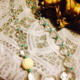 ぷっくりクリアビーズネックレス