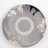 銀環長石釉　中皿