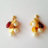 深紅のガーネット ピアス