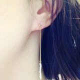 揺れる 淡水パール ピアス