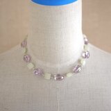 ローズアメジスト×プレナイトネックレス