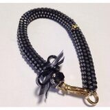 キラキラお花付きキーチェーン♥︎グレー