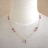 ピンクアメジストネックレス