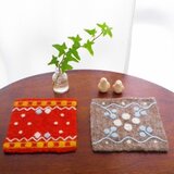 羊毛フェルト　コースター2枚セット