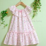 【SALE】レース地のギャザーたっぷりワンピース110サイズ