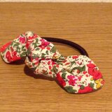 Reon ヘアゴム リバティ帆布レッド