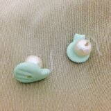 シェルとパールのピアス