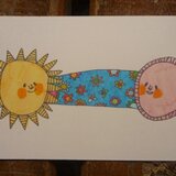 ポストカード　つながる　３枚セット