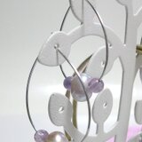 パープルフープピアス