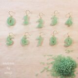 【suuji】数字のピアス　ペパーミントグリーン