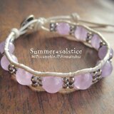 ラベンダーアメジストのラップブレス