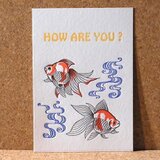 レタープレスカード金魚/3枚セット