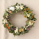 小さな庭のコットンリース