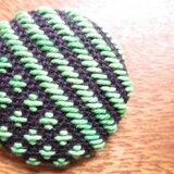 こぎんブローチ -紺×黄緑-