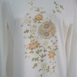 草花に丸紋 長袖Ｔシャツ(ＬＬサイズ)