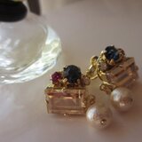 ビジューイヤリングWithパール