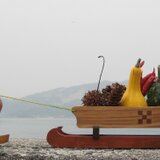 トナカイとソリの小物入れのセット