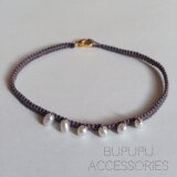 綿糸と淡水パールのブレスレット▶︎受注制作◀︎