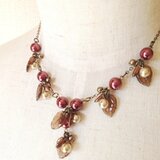 秋色リーフネックレス