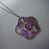 フラワーペンダント（クリア）大・ピンク系