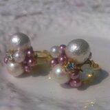 スワロフスキー　ビジューイヤリング