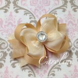 【オーダー品】オフホワイト ヘアボウ☆シリコン滑り止め付