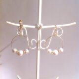 1＊ 3粒コットンパール ピンク