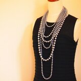 ６連 cotton pearl necklace