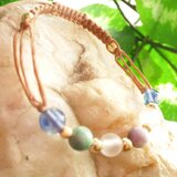 ✩天然石ブレスレット✩薄茶color