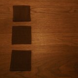 無地コースター３枚セット（こげちゃ）