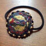 葉 メリークリスマス感 ヘアゴム ※