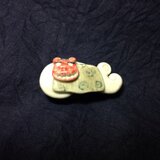 獅子舞の帯留め