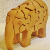 木の立体動物パズル「ani-woods」鼻下げぞう