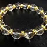 天然クラック入り水晶ブレスレット（ユニセックス）