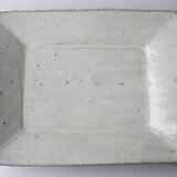 粉引種子紋四方皿　大