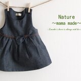 新作　リボン付きデニムワンピース　　９０