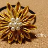 リバティのつまみ細工*ヘアゴム④