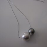 大粒コットンパールネックレス