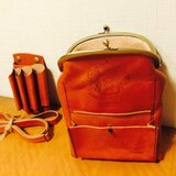 がま口特別仕様キャラメルブラウンシザーケース