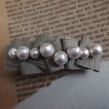 コットンパールとグログランテープのミニバレッタ